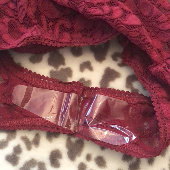 Free People Intimately Bedroom Date Lace Bodysuit Red Medium - Picture 13 of 16